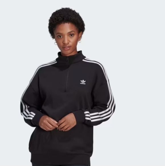 adidas Sweaters - ADICOLOR TREFOIL QUARTER-ZIP SWEATSHIRT